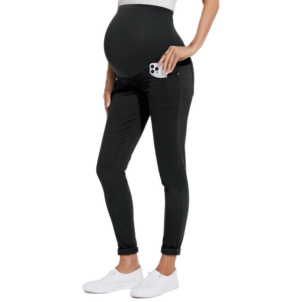 Maternity Black Skinny Jegging Jeans with Over-Bump Band- Size XXL- NWOT